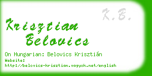 krisztian belovics business card